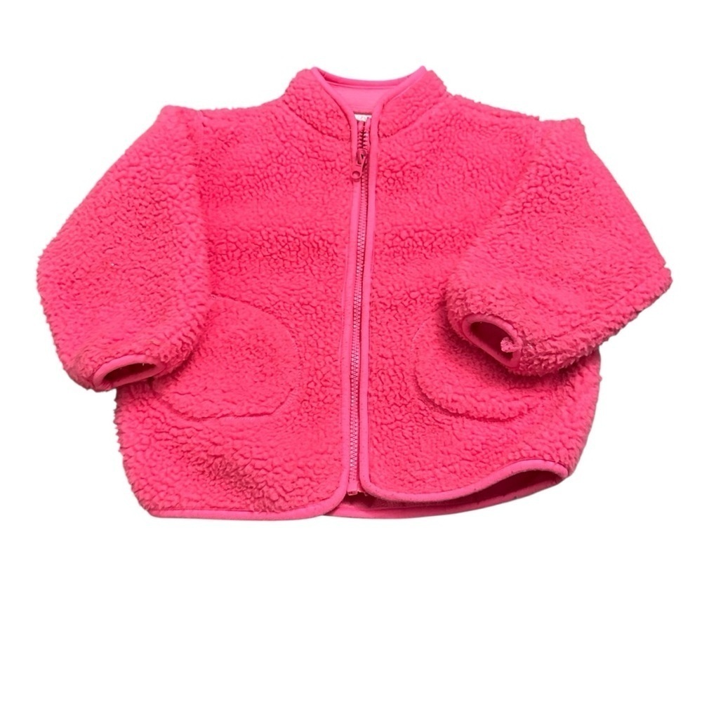 Zara Vibrant Pink Fleece Jacket